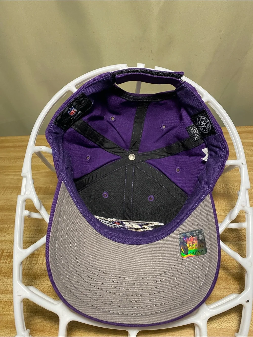 Baltimore Ravens NFL Team Apparel Embroidered Logo Purple 47 Brand Kids Cap O/S